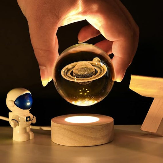 3D Ball Crystal Glass LED Lamp