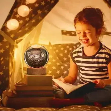 3D Ball Crystal Glass LED Lamp